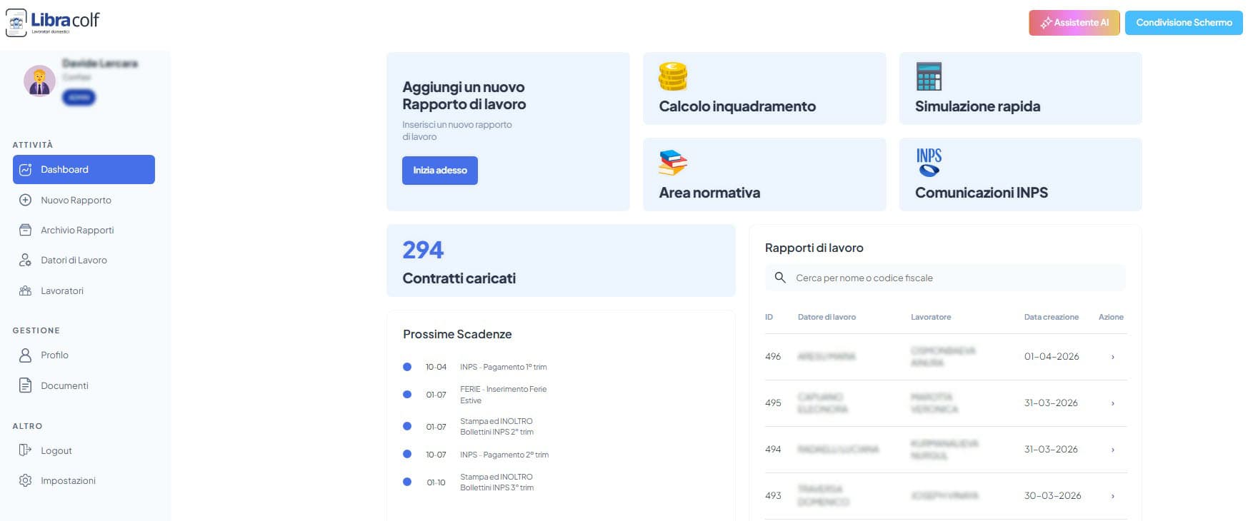 Dashboard Libra Colf